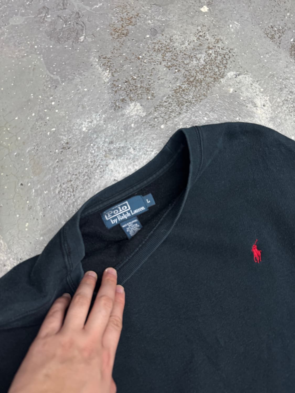 폴로 맨투맨 검정 기본 상품이미지2