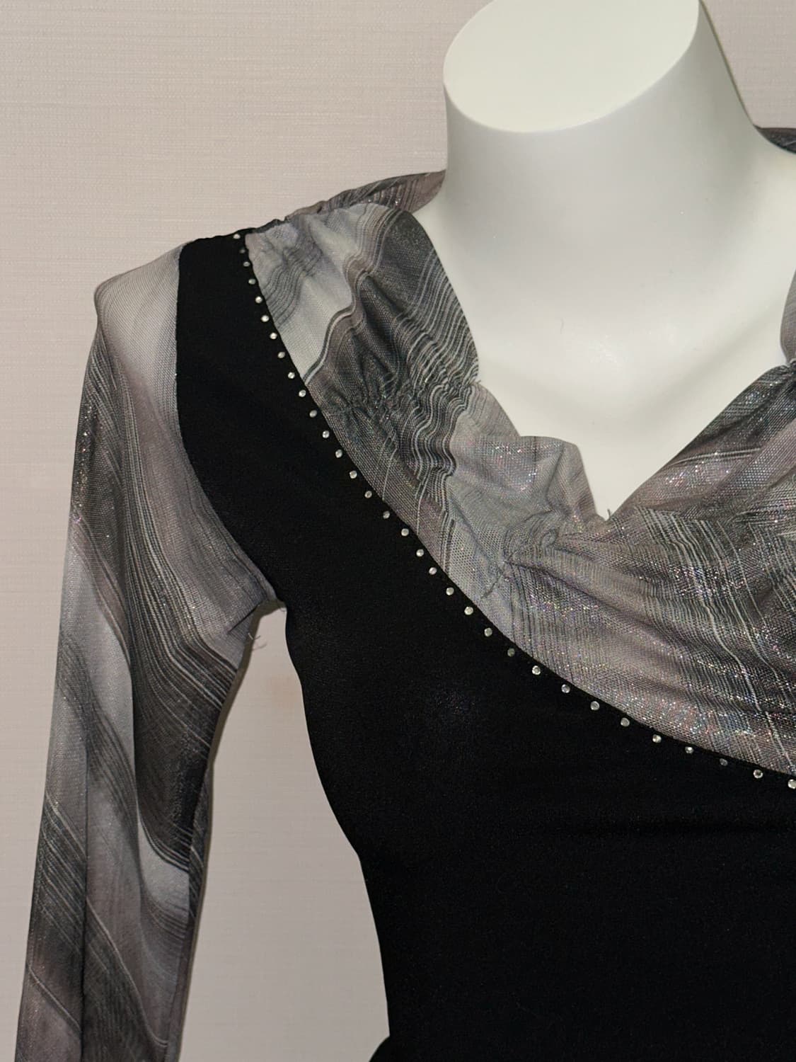 긱시크 브이넥 오리엔탈 7부 탑 상품이미지3