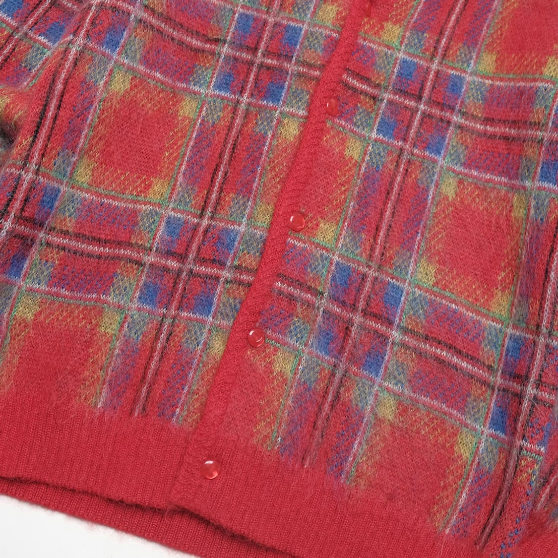X BEAMS BOY 23fw tartan mohair cardigan 상품이미지4