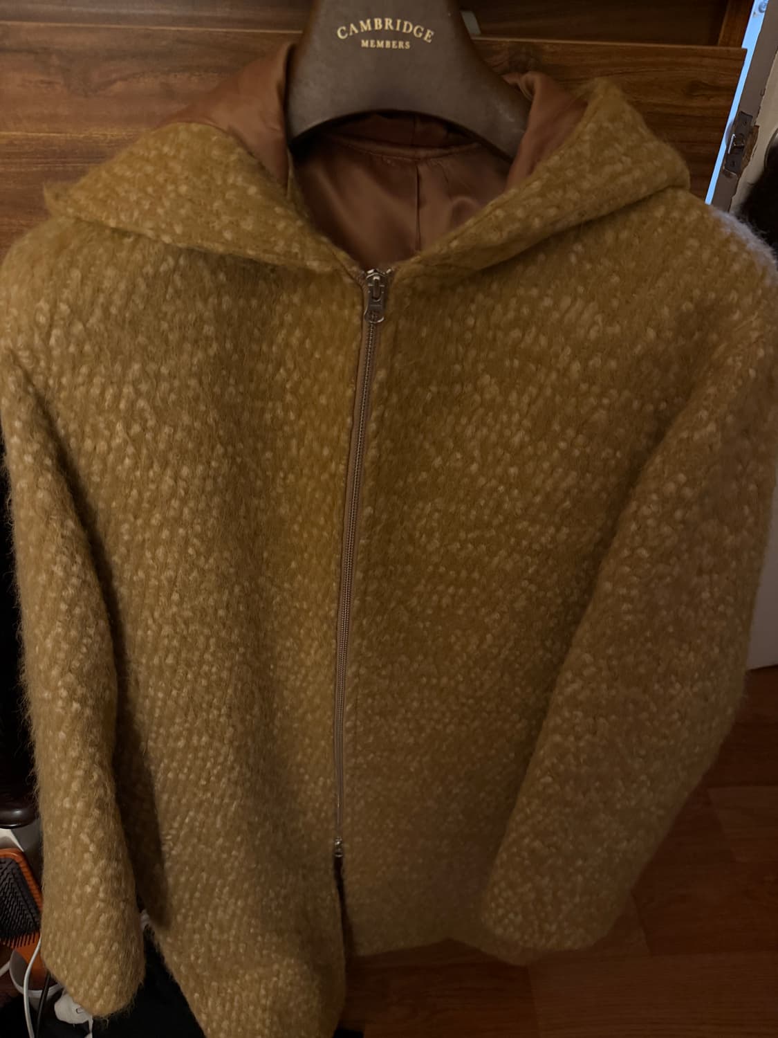 Teak 티크 모헤어 후드 코트 M 상품이미지5