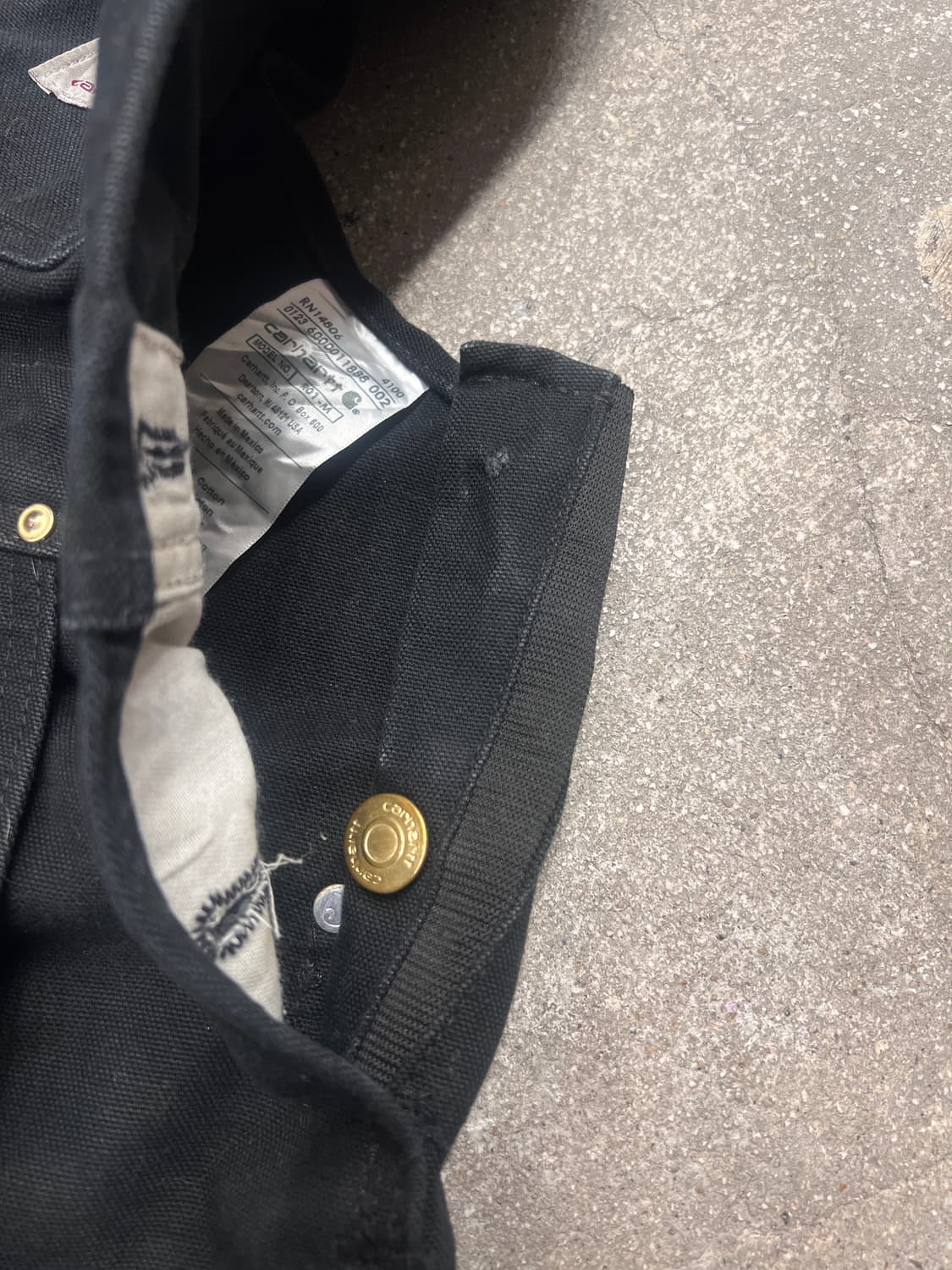 칼하트 더블니 오버롤 블랙 상품이미지10