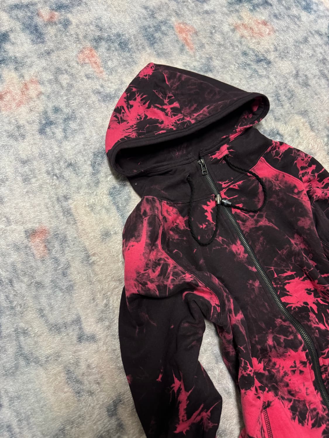 Xfrm 00s red destruction damaged hoodie 상품이미지2