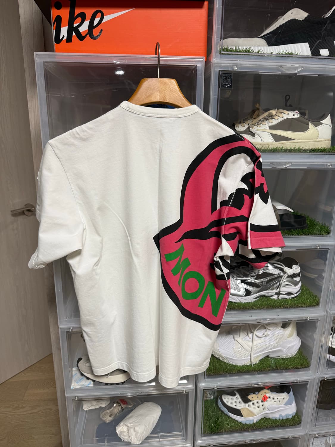 몽클레어 핑크 로고 반팔 티셔츠 XXS 상품이미지1