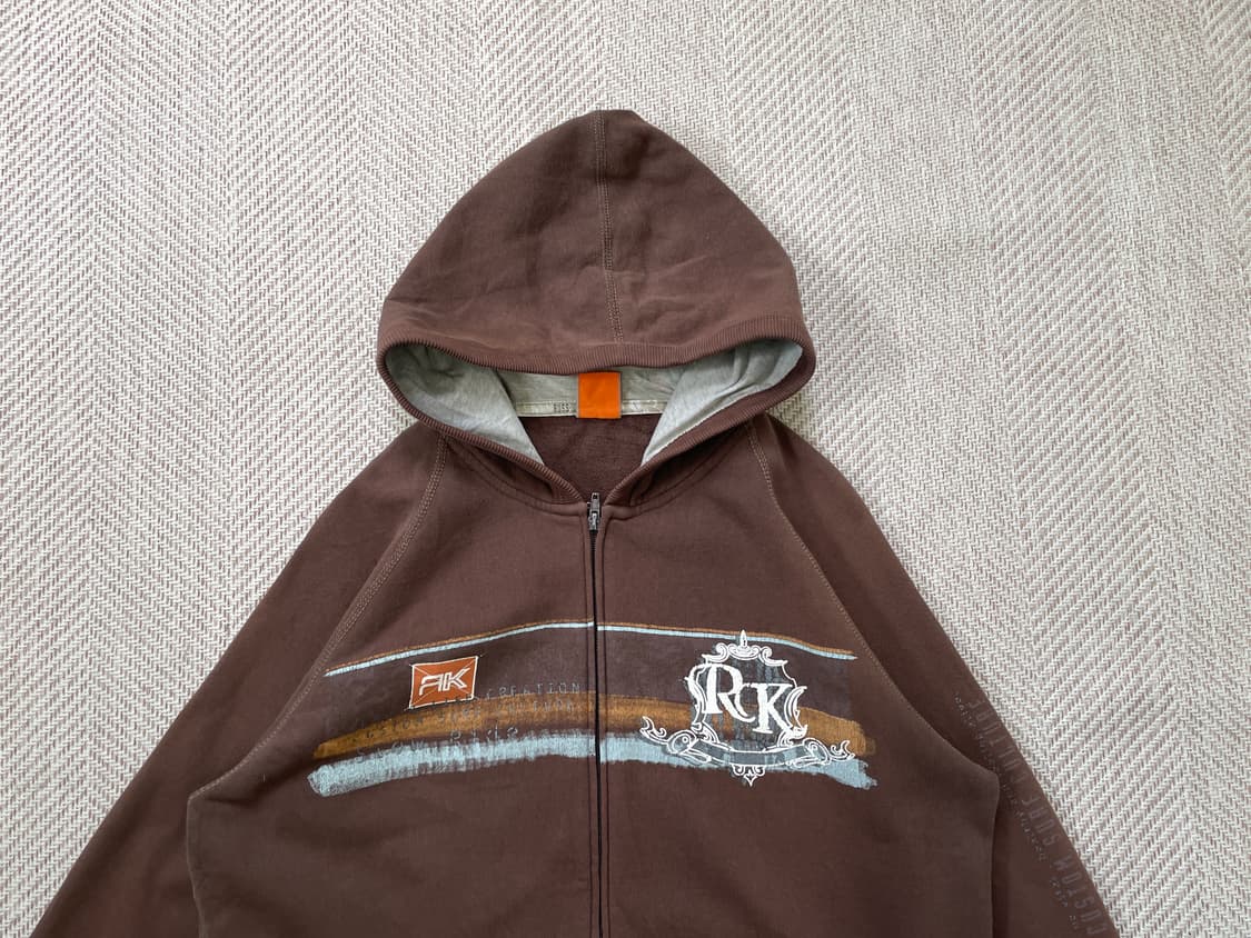 빈티지 y2k Russ.K 브라운 후드집업  상품이미지3