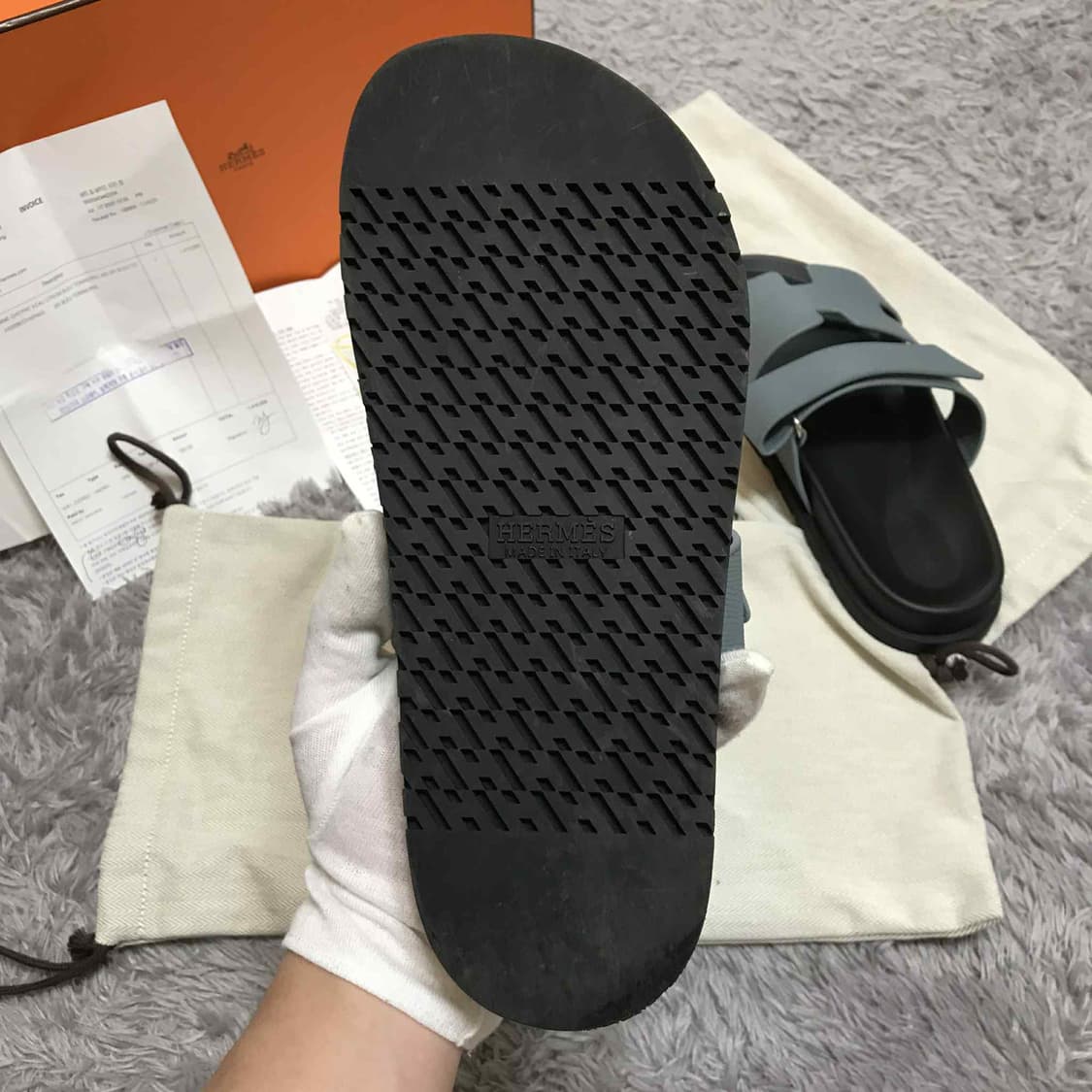 {클로젯}[40.5][풀구성+영수증+인보이스]에르메스 시프레 샌들 슬리퍼 상품이미지8