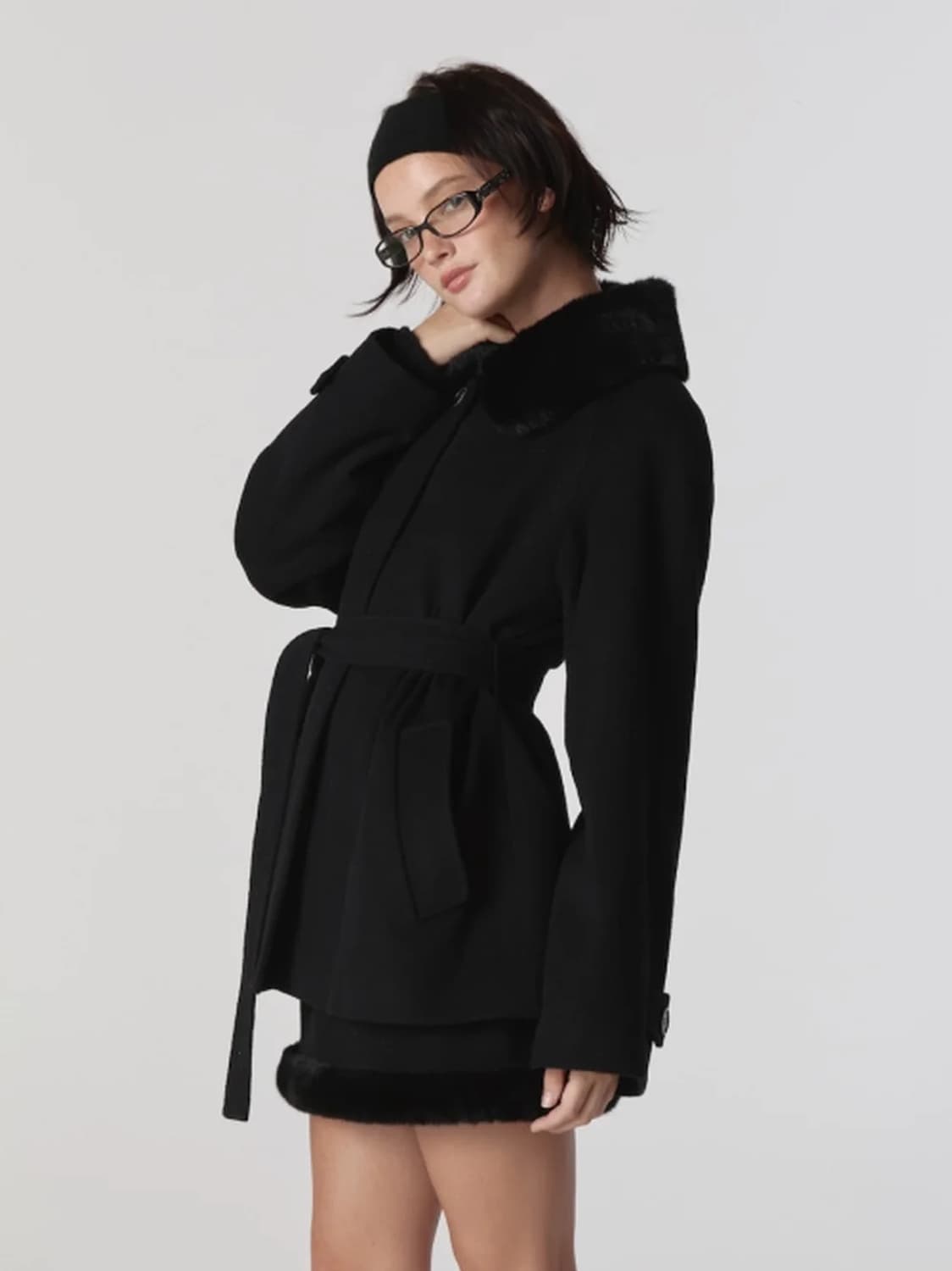 글로니 burning fur coat 버닝 퍼 코트m/스커트s 새상품 상품이미지1