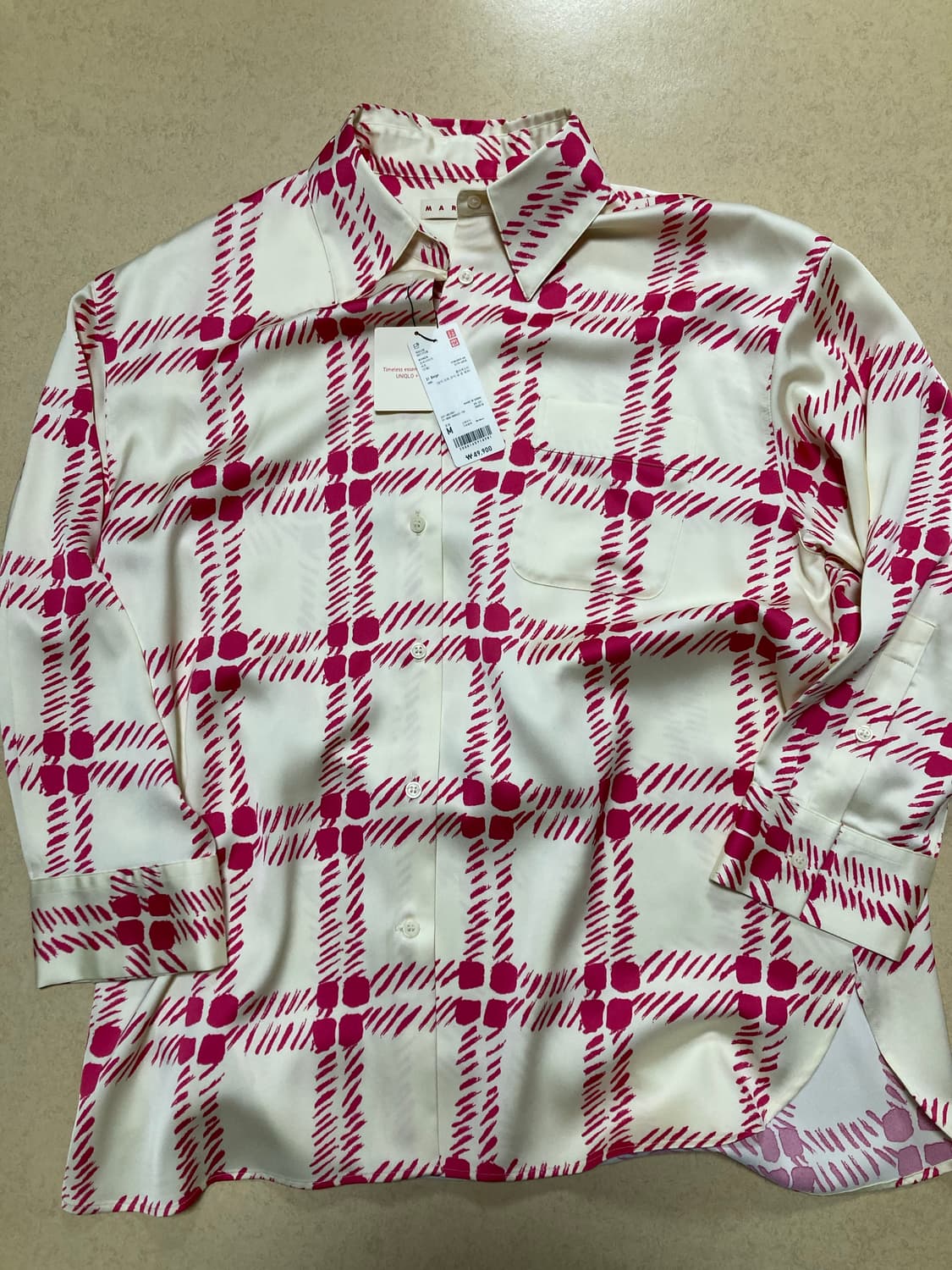 유니클로 마르니 오버사이즈 셔츠 (M 새상품) 입니다. 상품이미지1