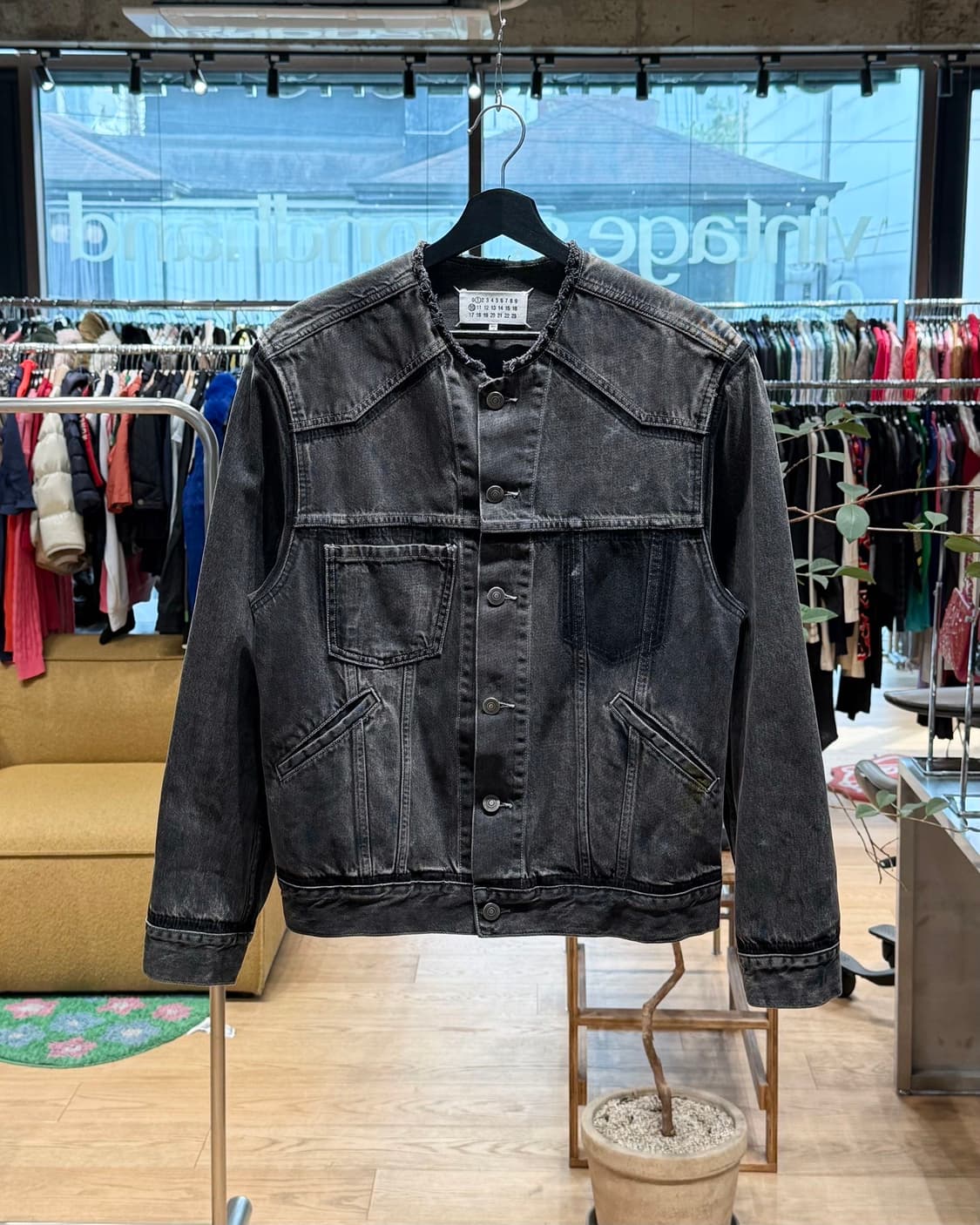 메종 마르지엘라 데님 페인팅 카라리스 자켓 상품이미지1