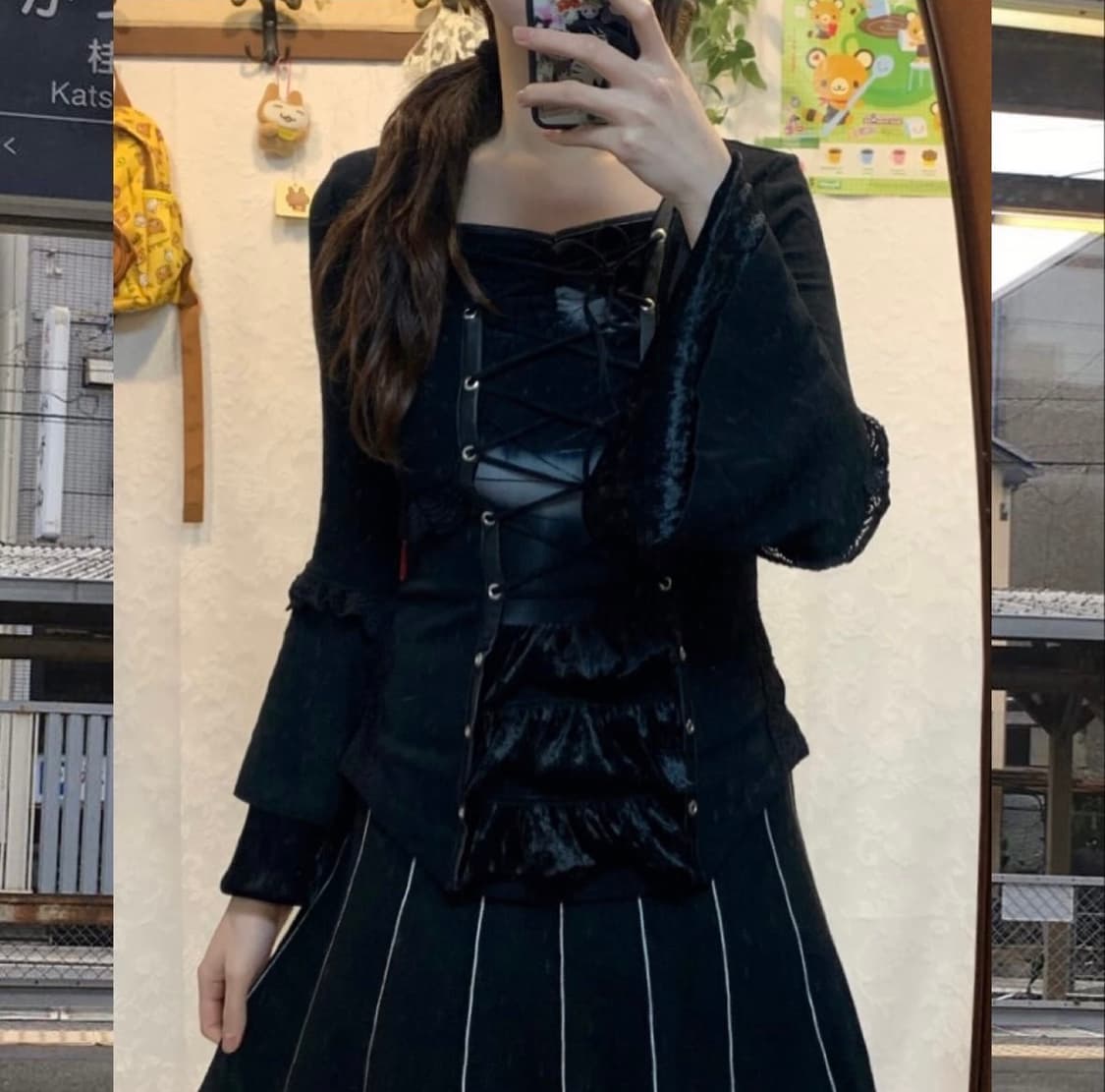 빈티지 모리걸 후유 ozzon 미사깔 셋 상품이미지2