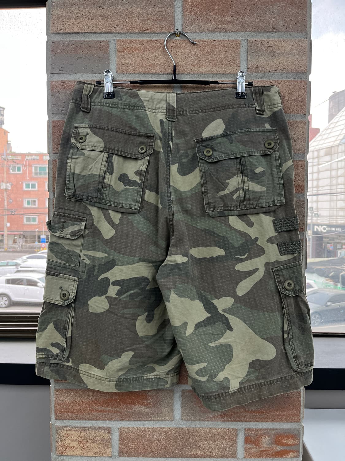 빈티지 카모플라주 카고 하프 팬츠 상품이미지8