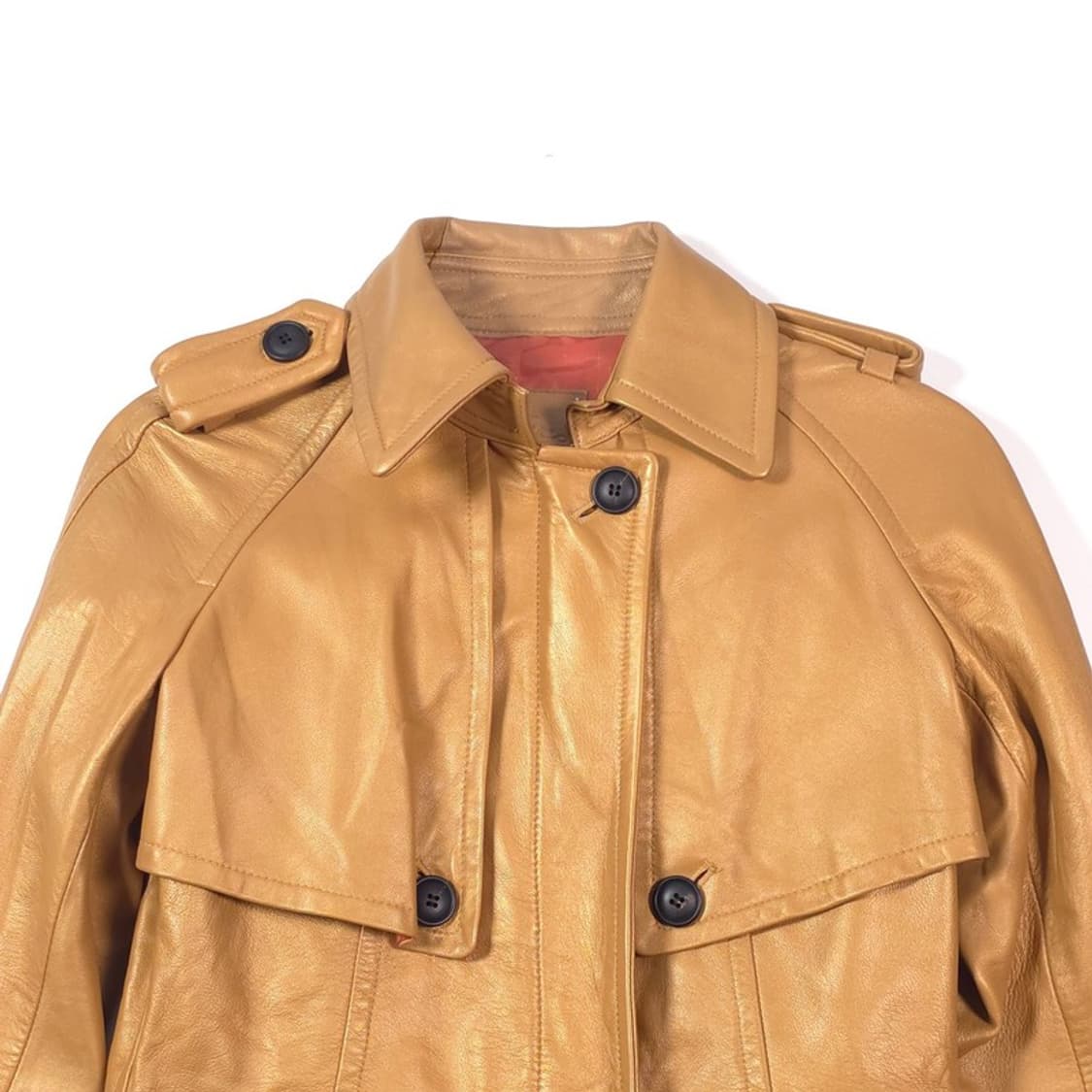 카루소 리얼 양가죽 100% 견장 숏 레더 자켓 55 상품이미지3