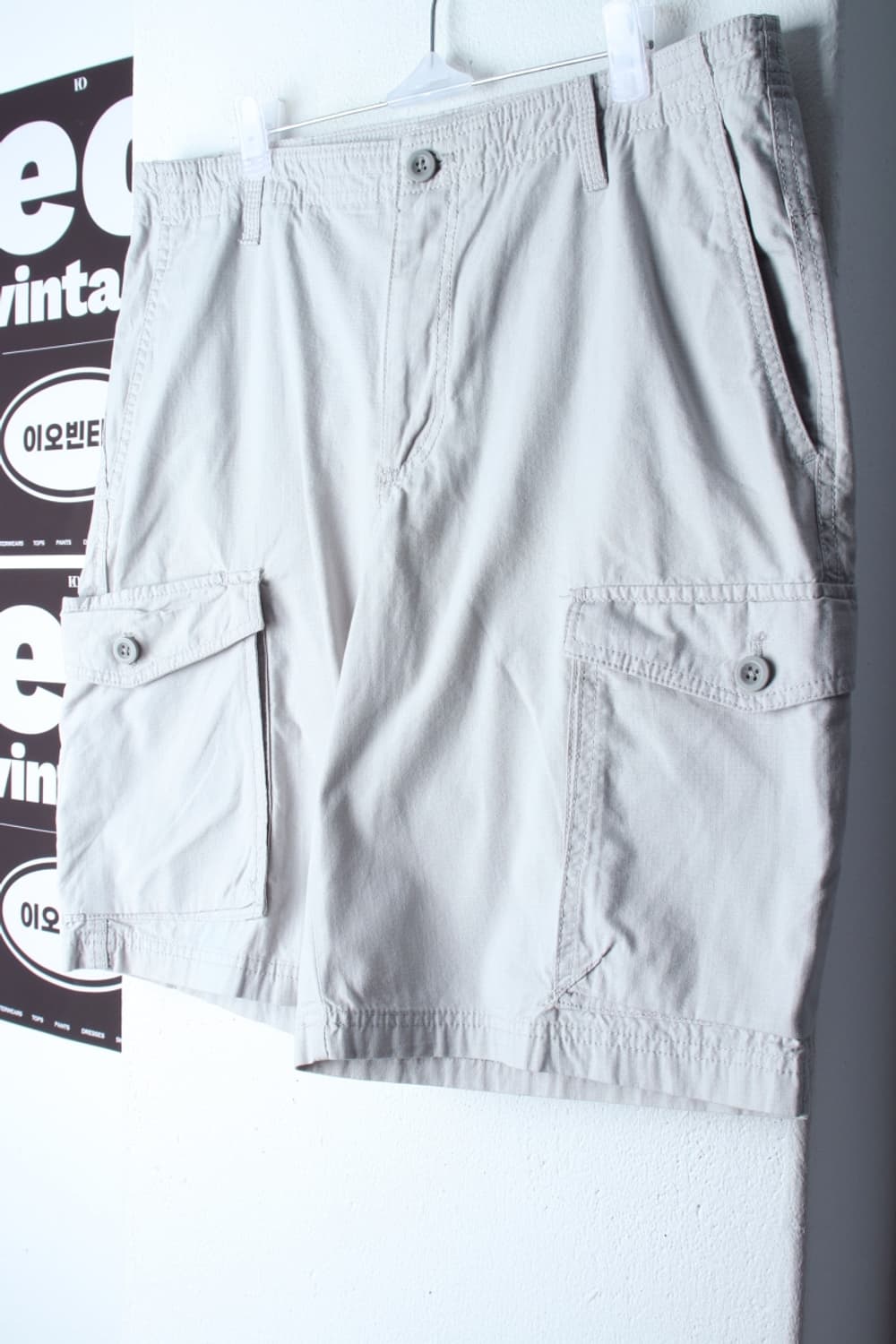 (L-XL) 아이조드 반바지 팬츠 카고 그레이 면 올드스쿨-P10111 상품이미지1