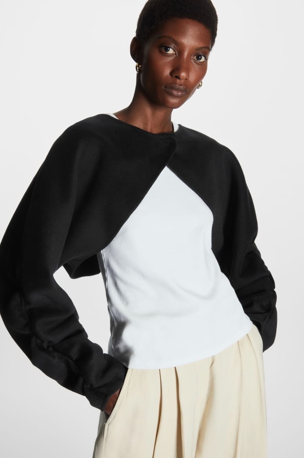 코스 핸드메이드 오픈백 볼레로 자켓 상품이미지1