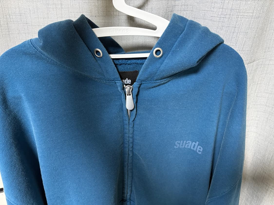 Suade 스웨이드 워시드 크롭 후드집업 딥그린 S 상품이미지3