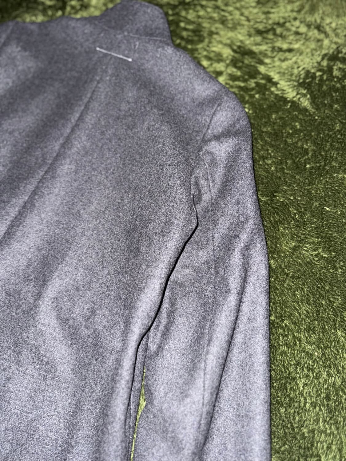 [38] MM6 메종 마르지엘라 투웨이 집업 울 코트 그레이 상품이미지9