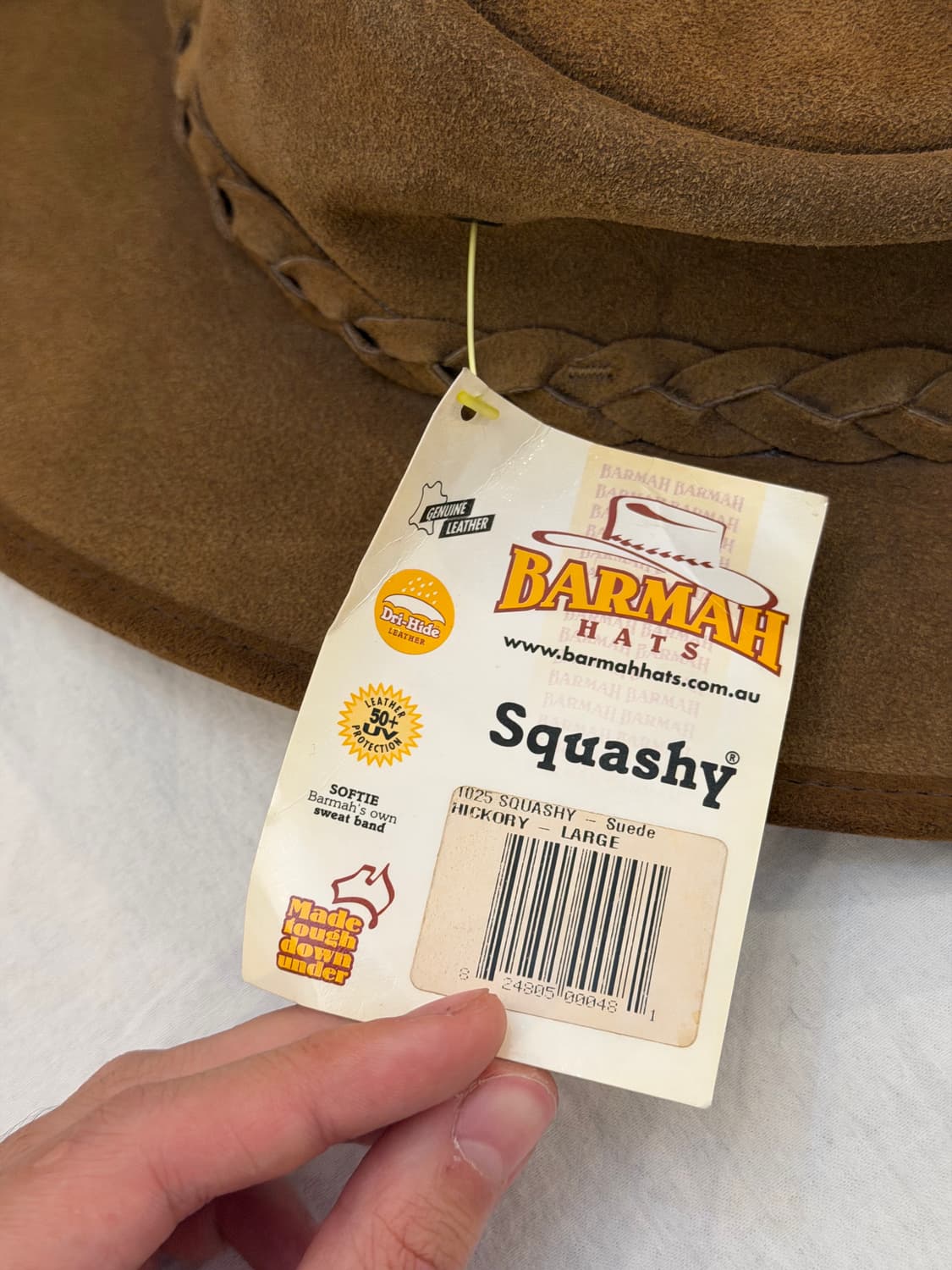 데드스탁) BARMAH 빈티지 카우보이 모자 스웨이드 페도라 상품이미지5