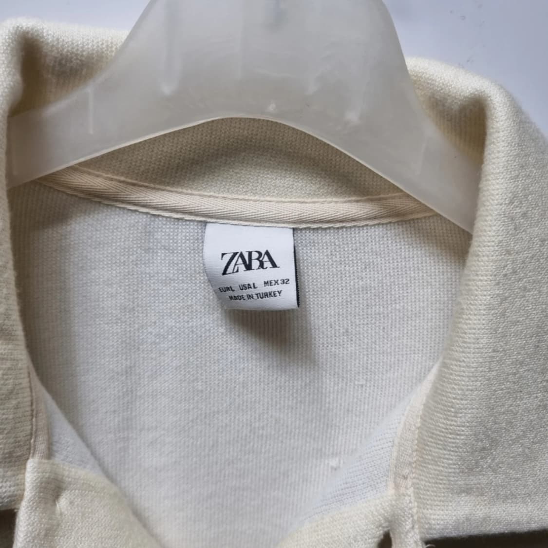 ZARA 남성 카라 니트 Ivory L 상품이미지2