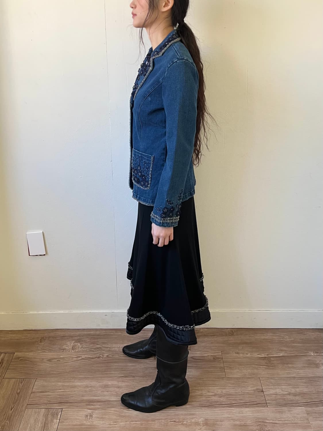 Otto 핸드 플라워 데님 자켓 상품이미지9