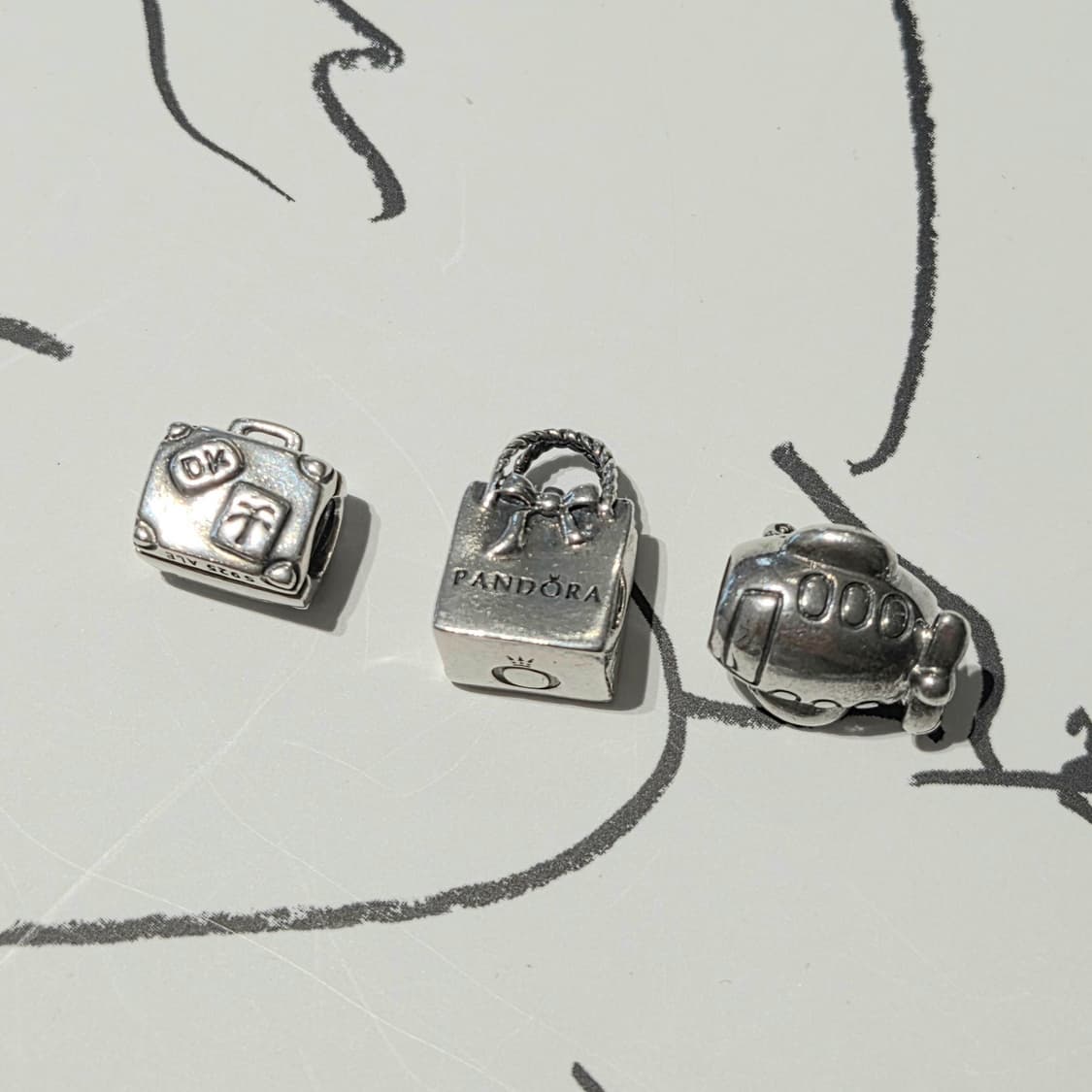 PANDORA 판도라 정품 팔찌 참 무라노 트래블 한정판 실버참 상품이미지4