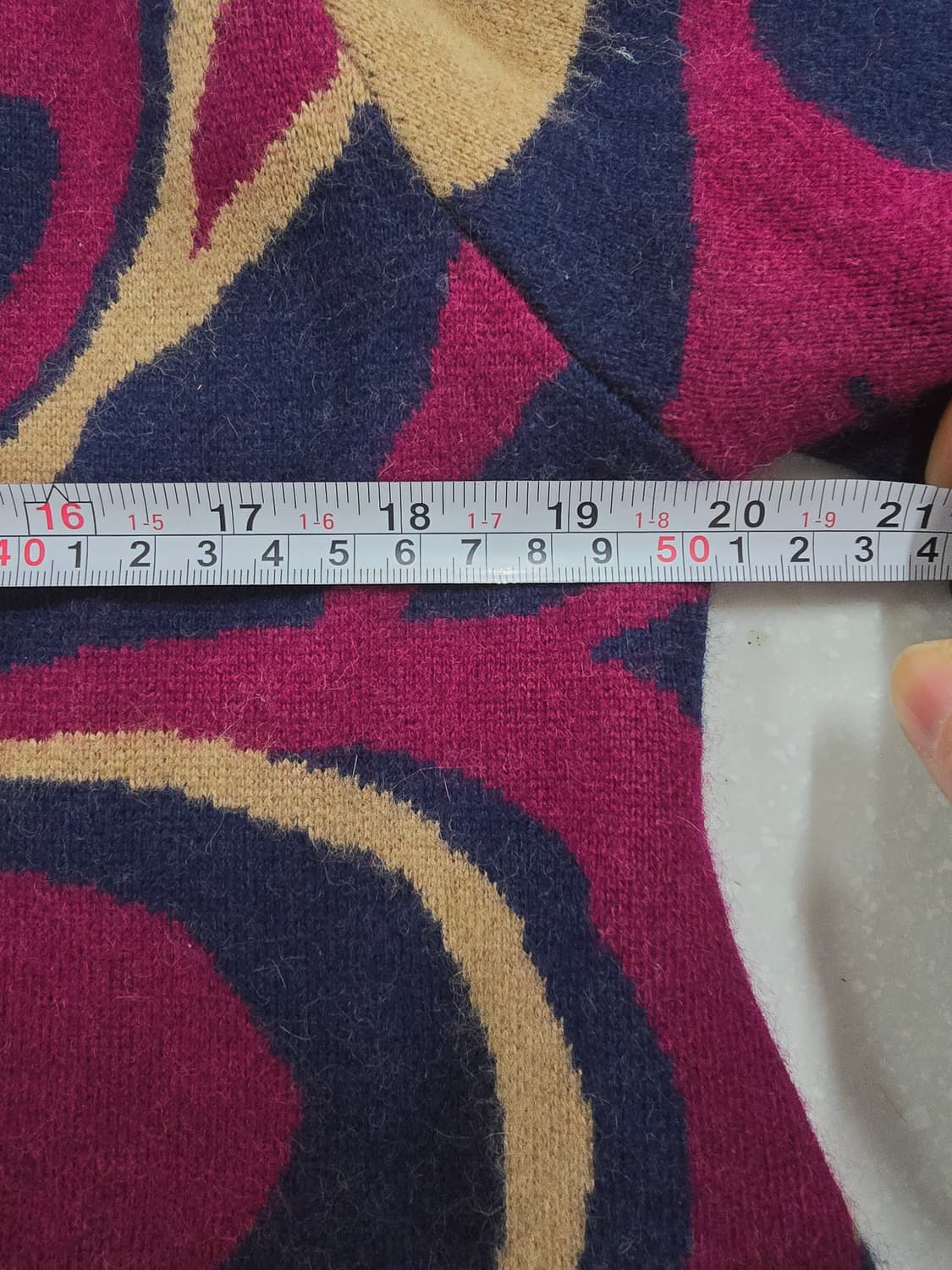 폭스퍼 패턴  카라 니트 코트 상품이미지8