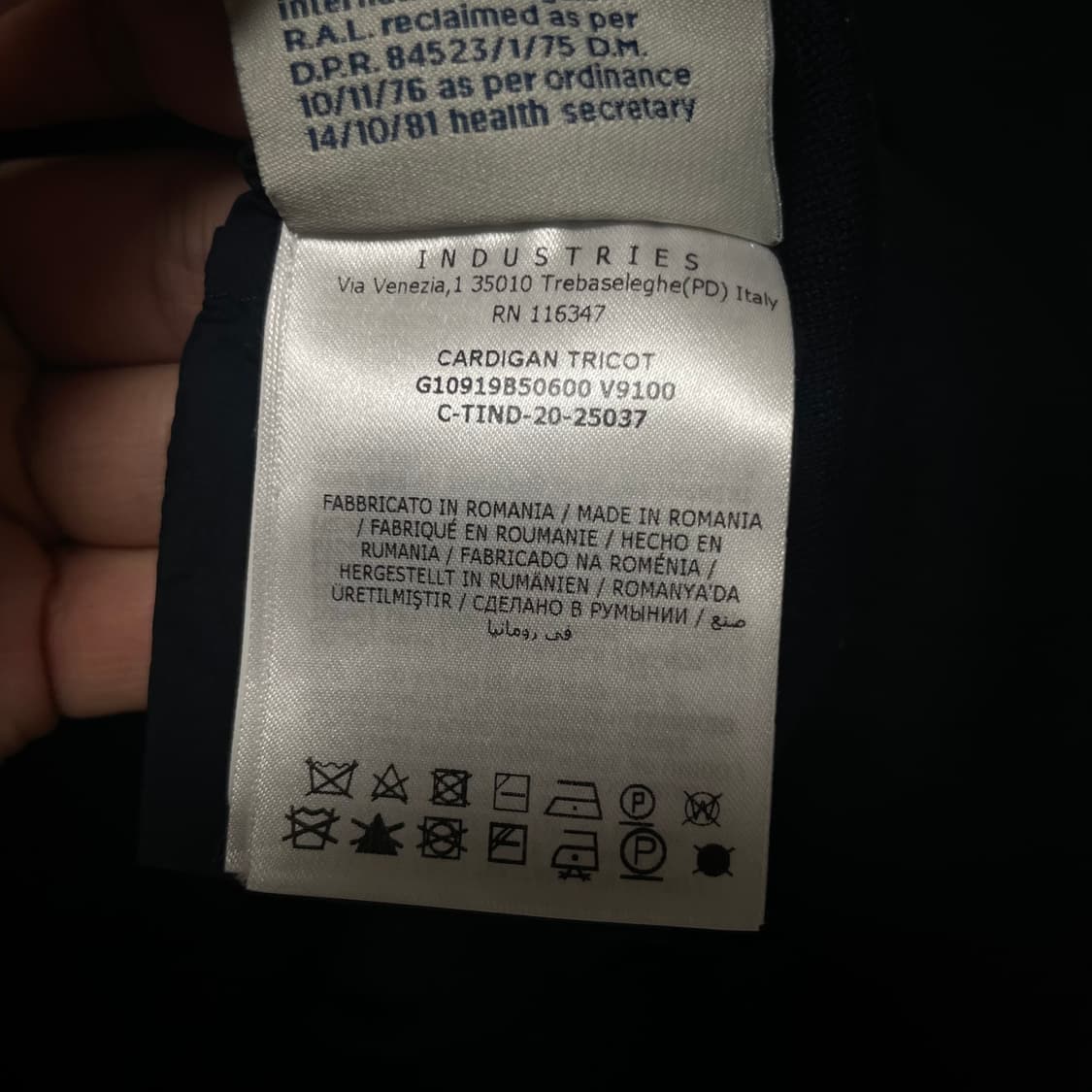 몽클레어 트리콧 가디건 니트패딩 XL 상품이미지4