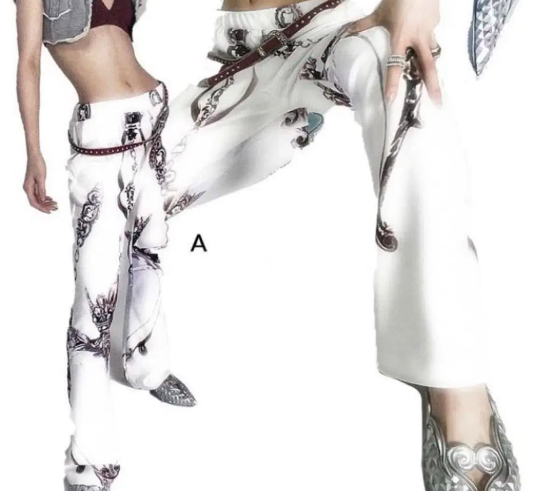 Kashiko chain pants 상품이미지1