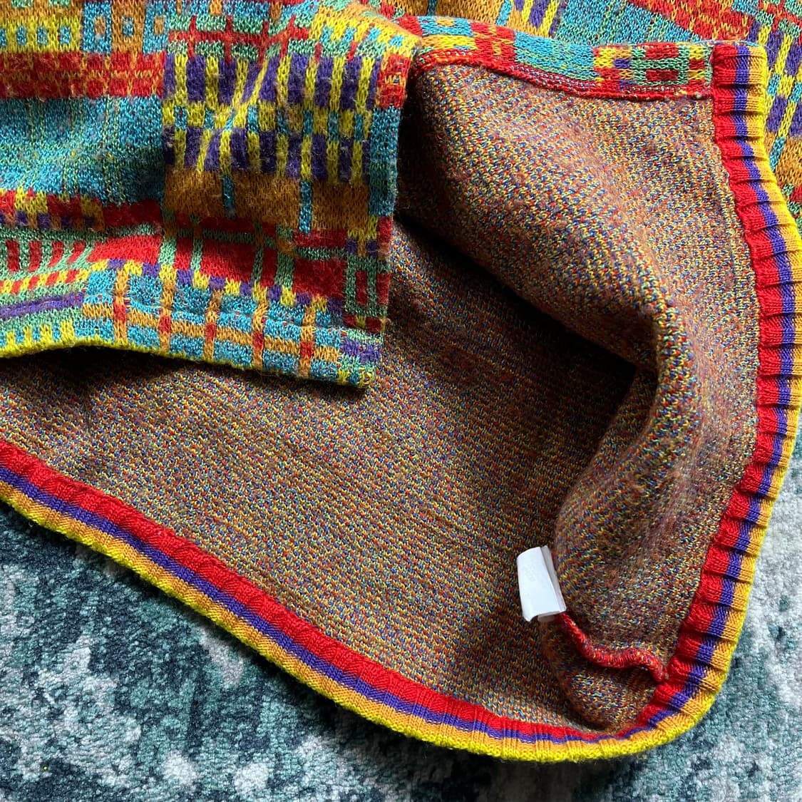 80s Missoni 미쏘니 멀티컬러 패턴 니트 가디건(L) 상품이미지3