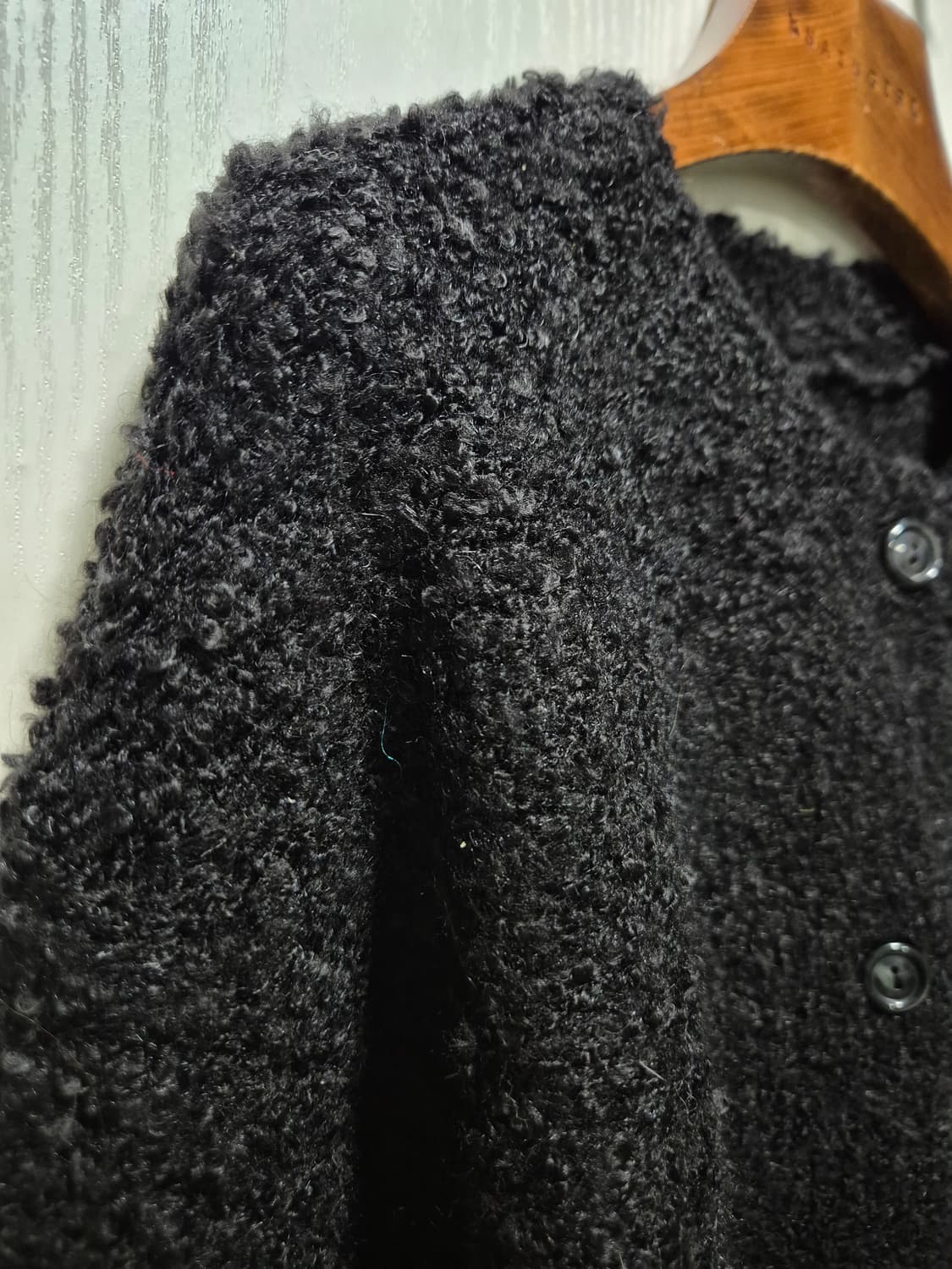 블랙 부클 가디건 상품이미지3