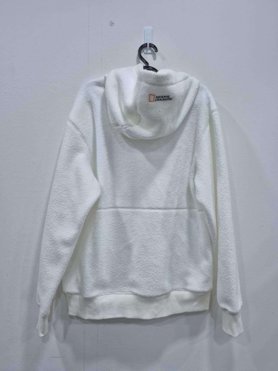 내셔널지오 그래픽 플리스 뽀글이 후드티 남성 100사이즈 화이트 상품이미지3