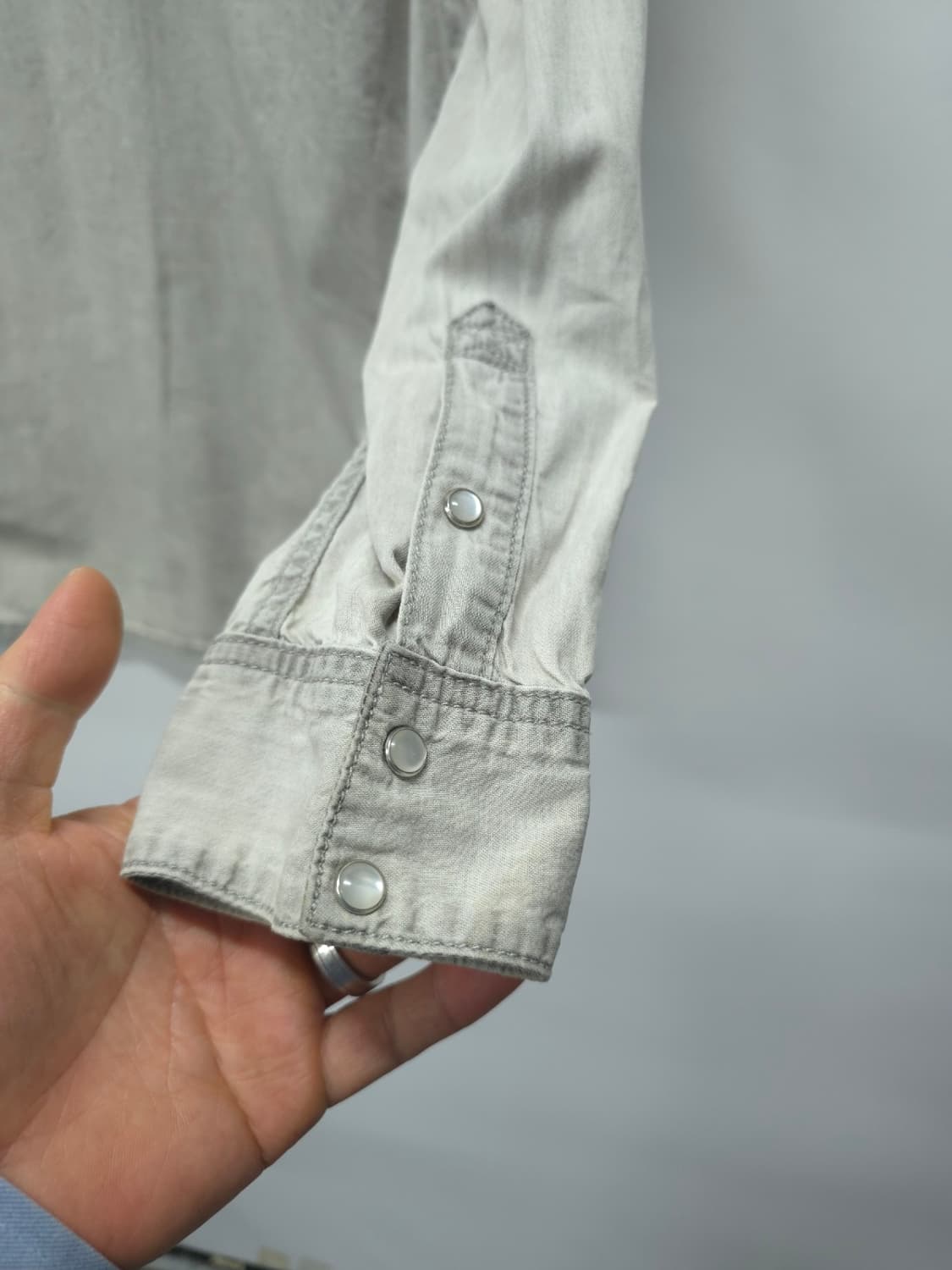 힐피거 데님 여성 라이트 그레이 웨스턴 셔츠 (55~66) 상품이미지10