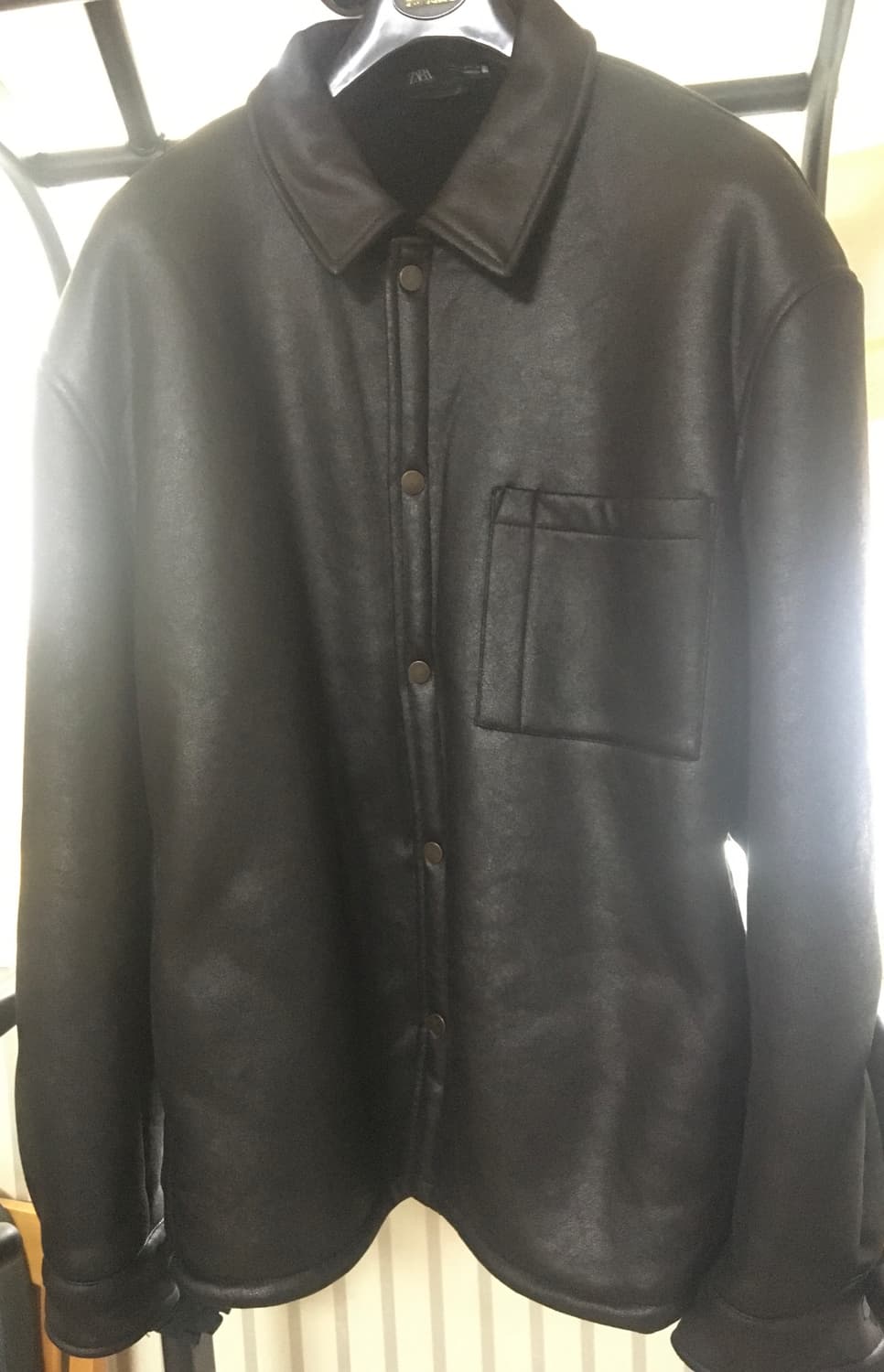 자라 가죽자켓 블랙 판매합니다 상품이미지3