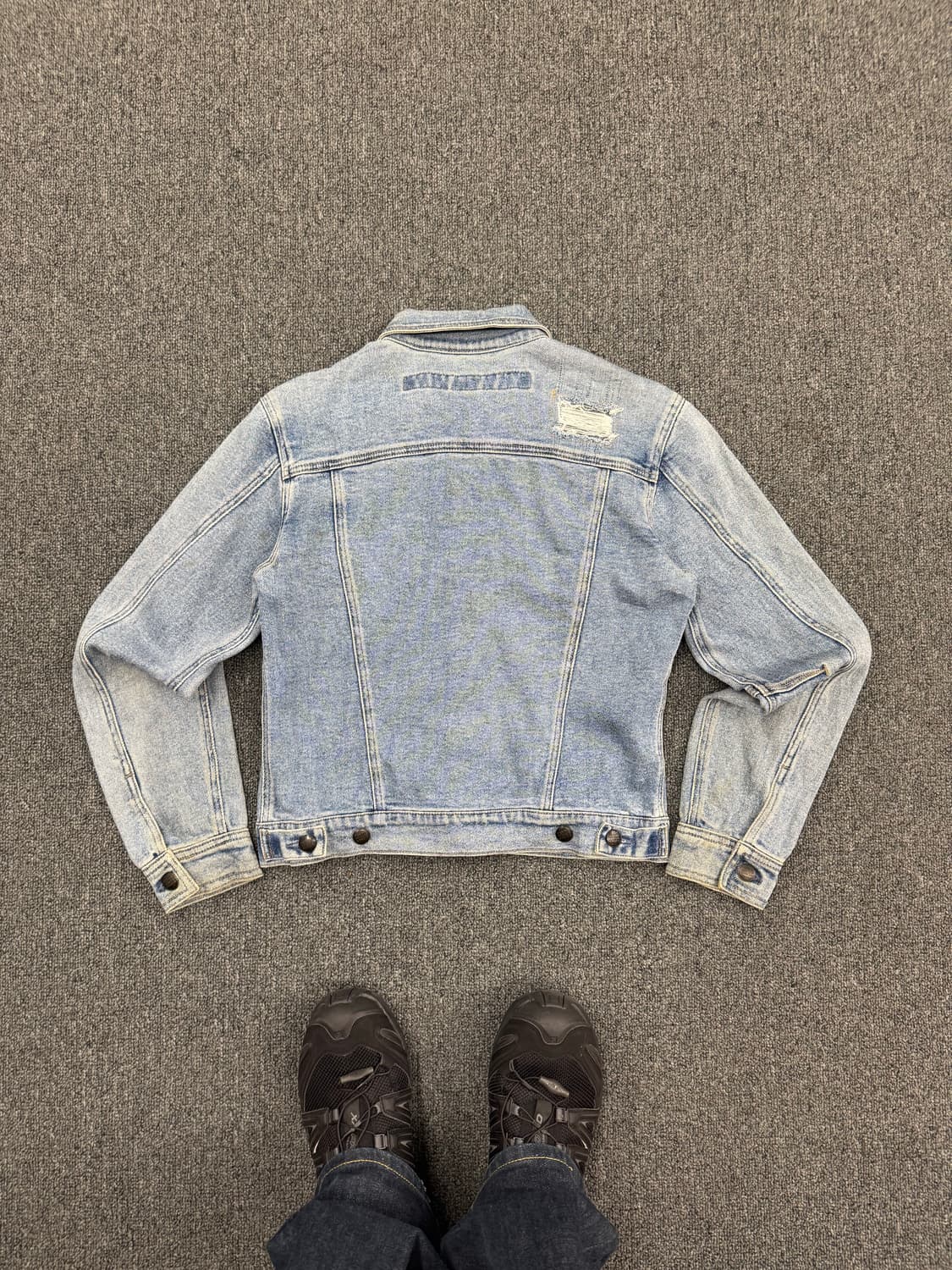 마리떼 프랑소와 저버 빈티지 여성 y2k 데미지 연청 데님자켓 상품이미지5