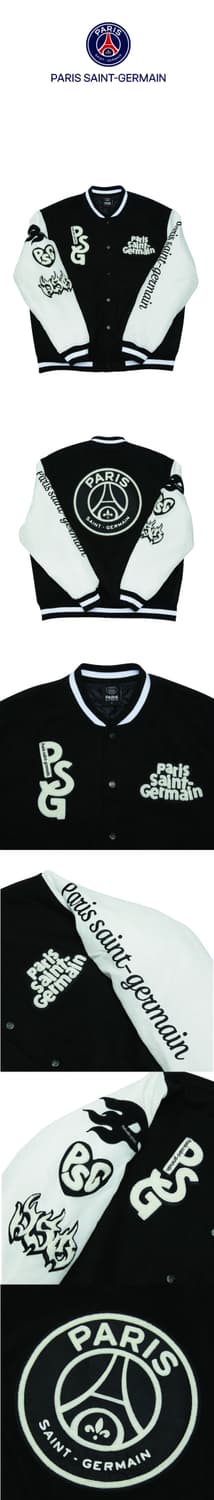 PSG 패치워크 바시티 (야구잠바) 블랙 L 상품이미지2