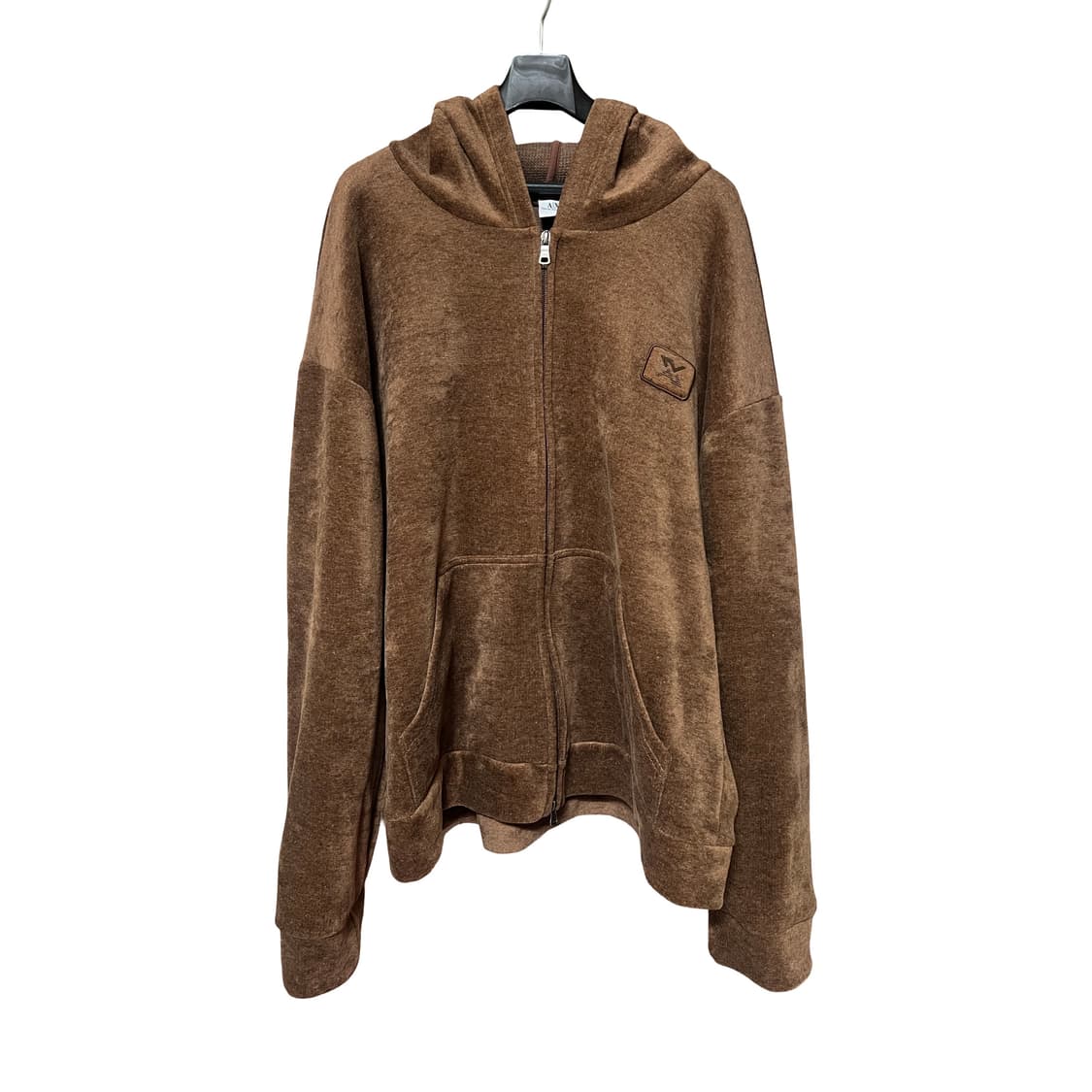 아르마니 익스체인지 벨루어 브라운 후드집업 상품이미지1
