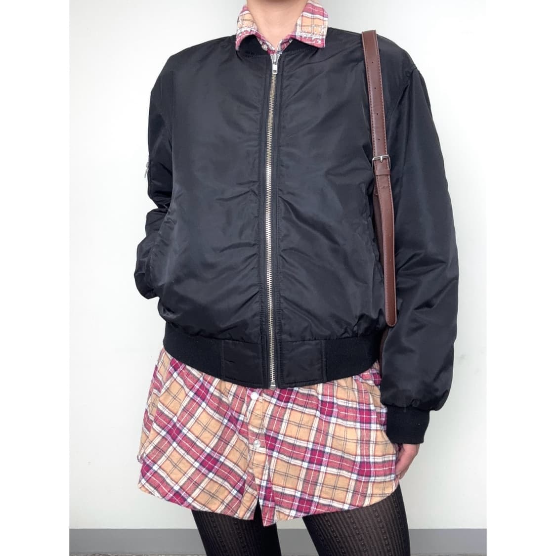 빈티지 블랙 블루종 항공점퍼 봄버자켓 상품이미지1