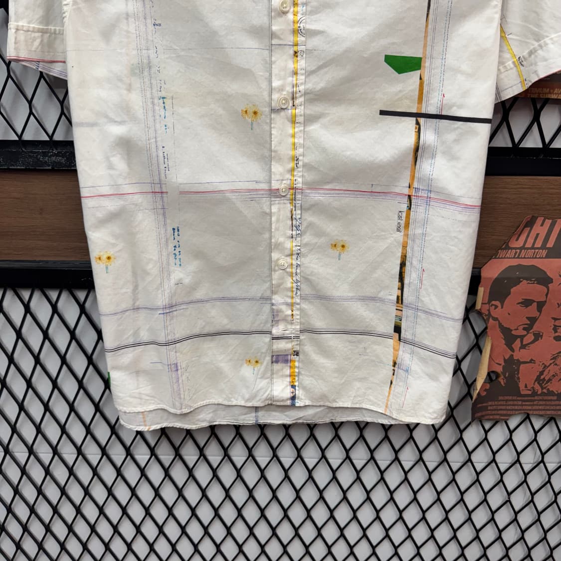 00s 폴 스미스 진스 반팔 코튼 셔츠 그래픽 프린팅 포인트 화이트 상품이미지4