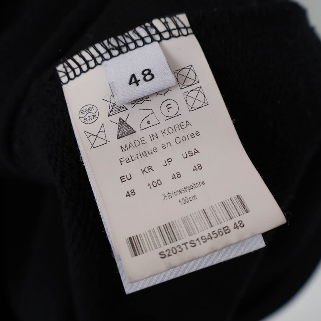 100/솔리드옴므 백로고 맨투맨 상품이미지8