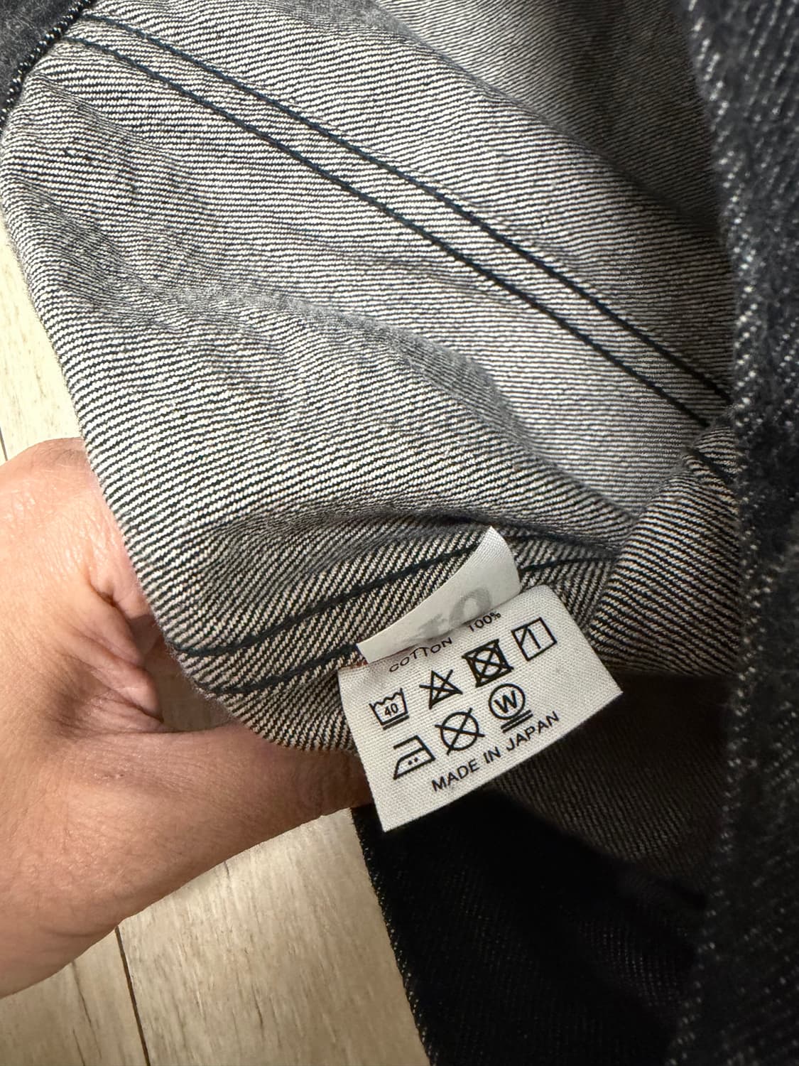 Denime by warehouse 3세대 흑청 셀비지 데님자켓 상품이미지4