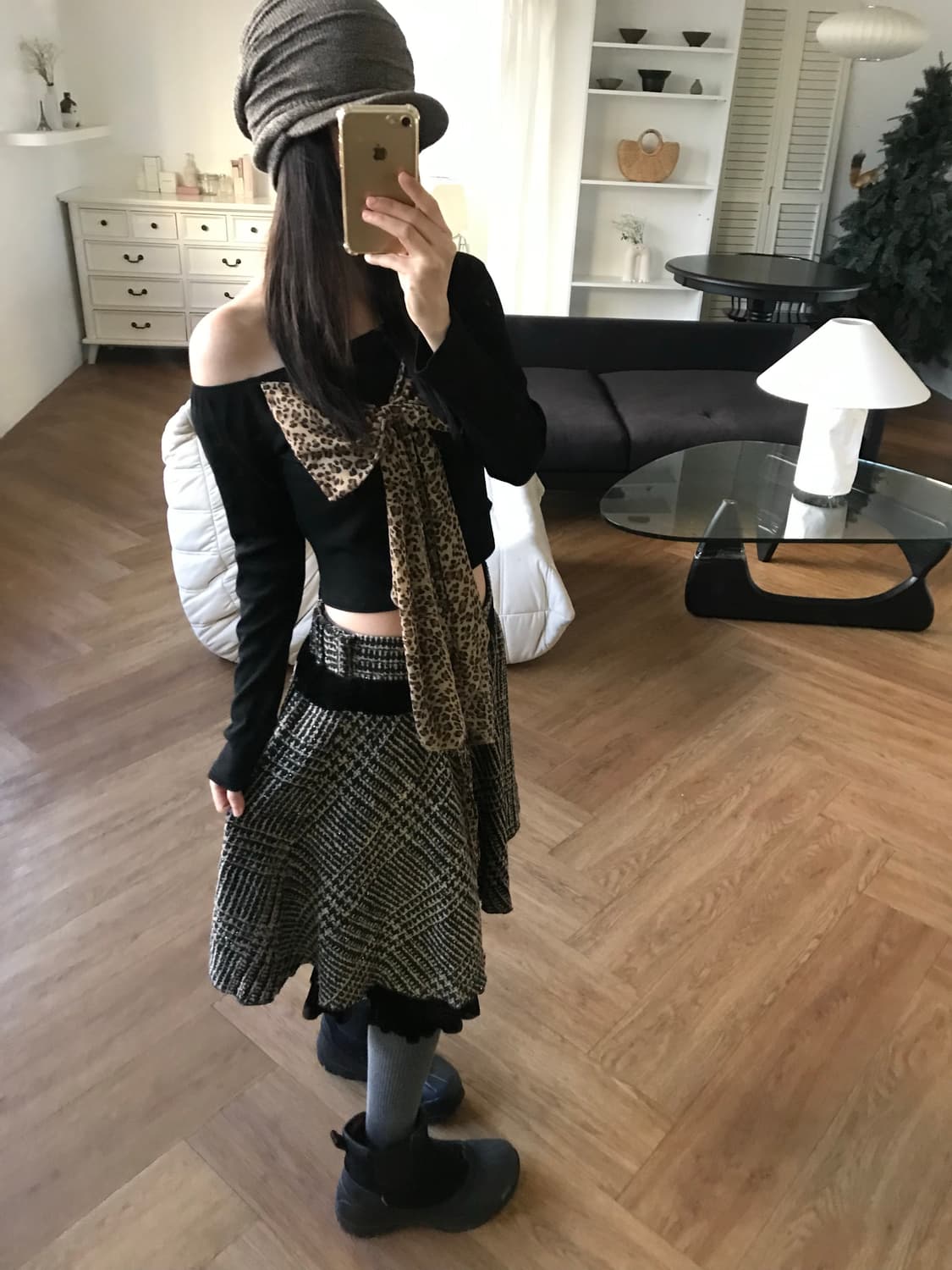 vintage tweed skirt 상품이미지3