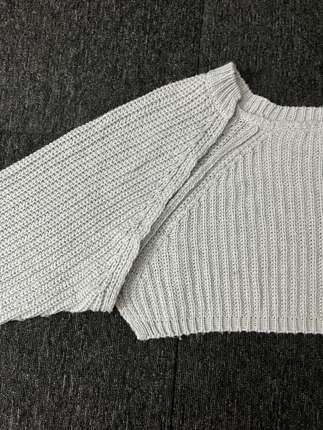 회색 니트 봄 크롭 볼레로 상품이미지2