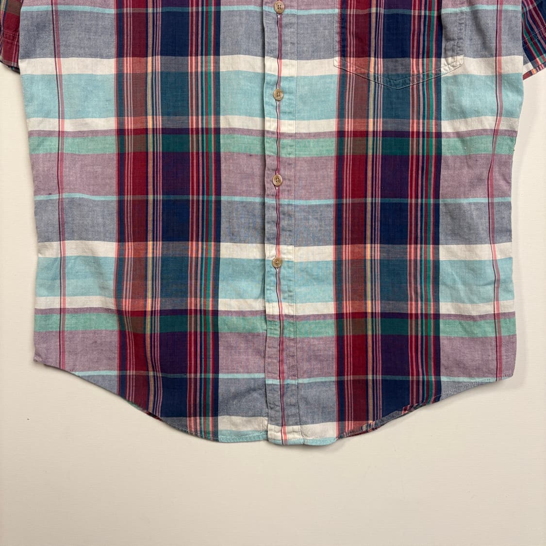 [M] 00s EddieBauer superior Madras shirt 상품이미지4