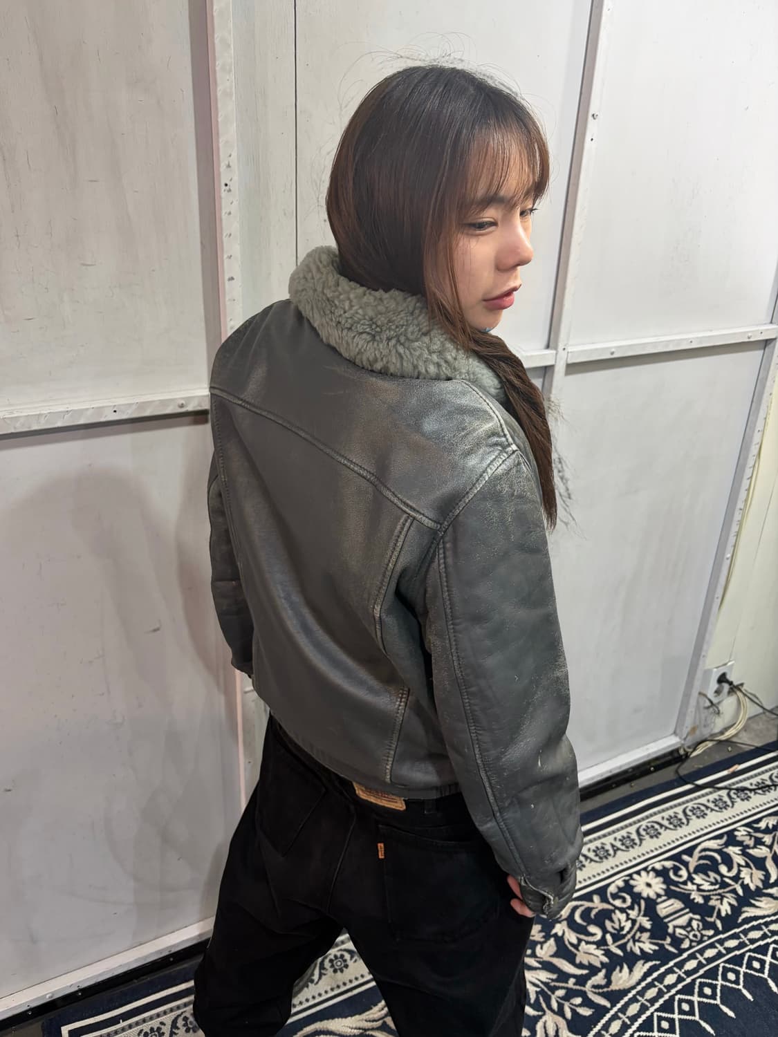90s LONDONFOG leather G-1 bomber jacket 상품이미지3