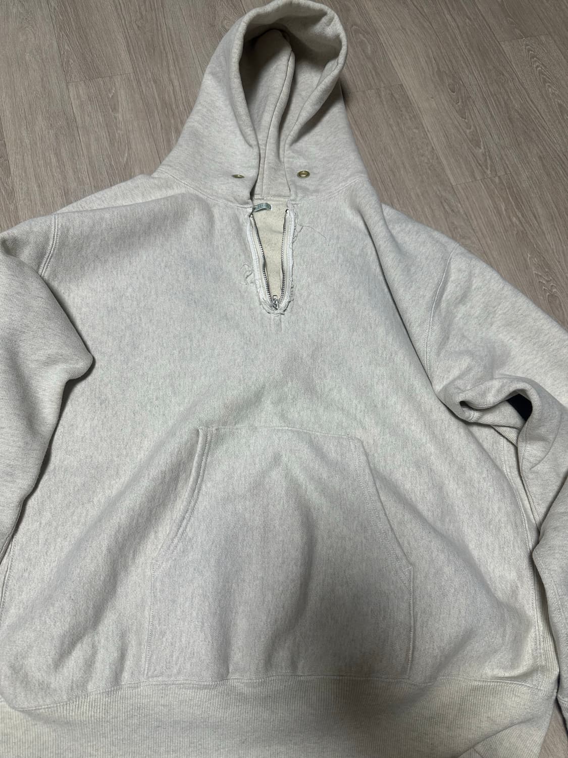 아프레쎄 빈티지 하프 집업 스웨트 후드 3 상품이미지1