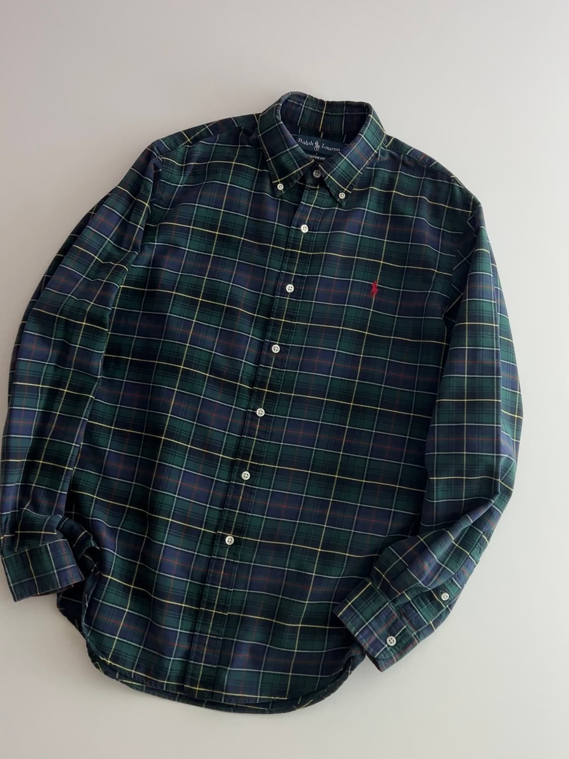폴로 랄프로렌 커스텀 핏 체크 셔츠 M 상품이미지3