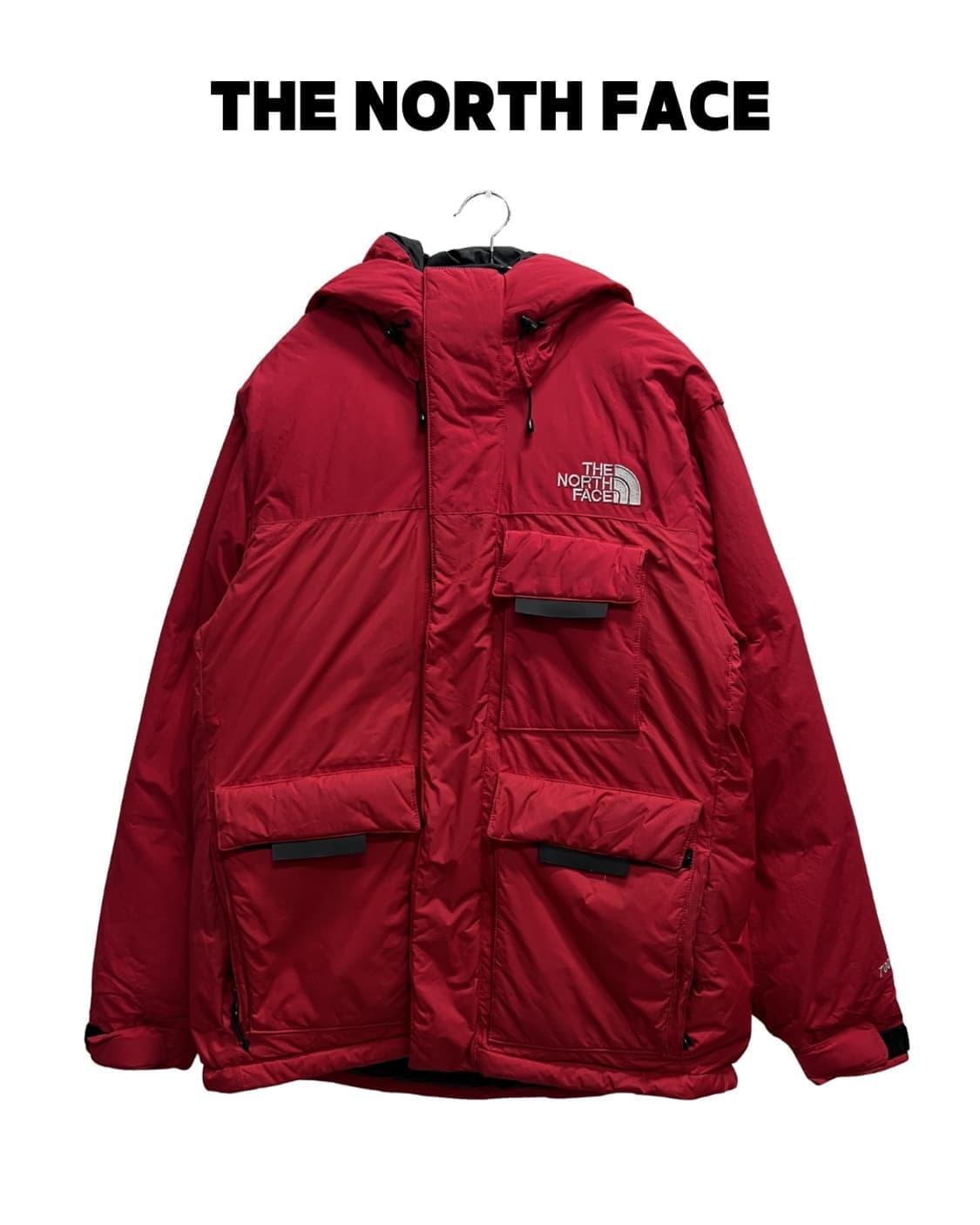 (S) 노스페이스 700필 폴라 구스다운 패딩 자켓 레드 상품이미지1