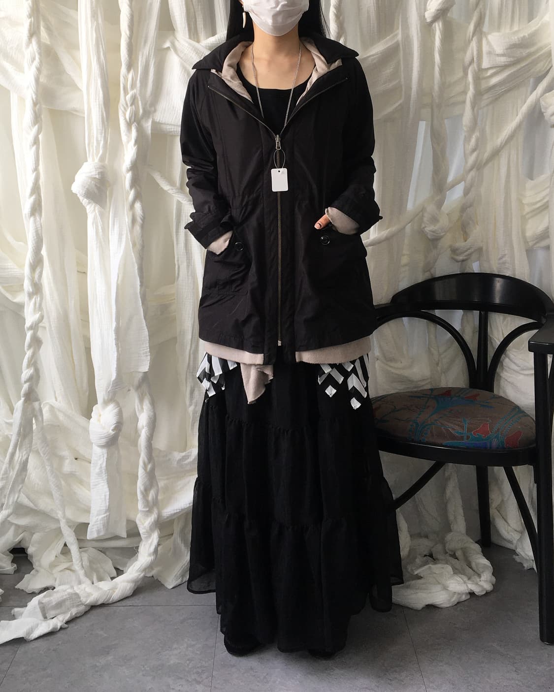 reversible Drape layered point jacket 상품이미지7
