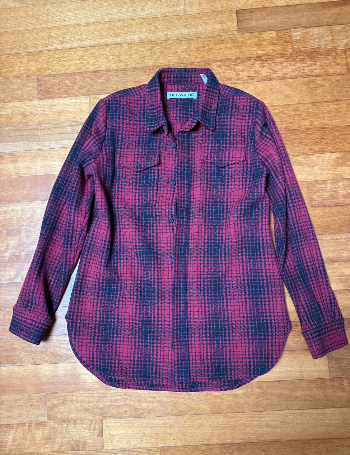 오프화이트 애로우 플란넬 셔츠 상품이미지1