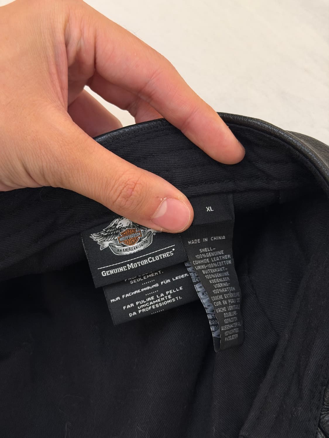 할리데이비슨 카우하이드 스컬 가죽 베레모 헌팅캡 블랙 상품이미지4