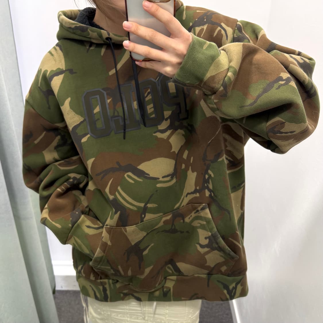 폴로 카모패턴 기모후드 상품이미지3