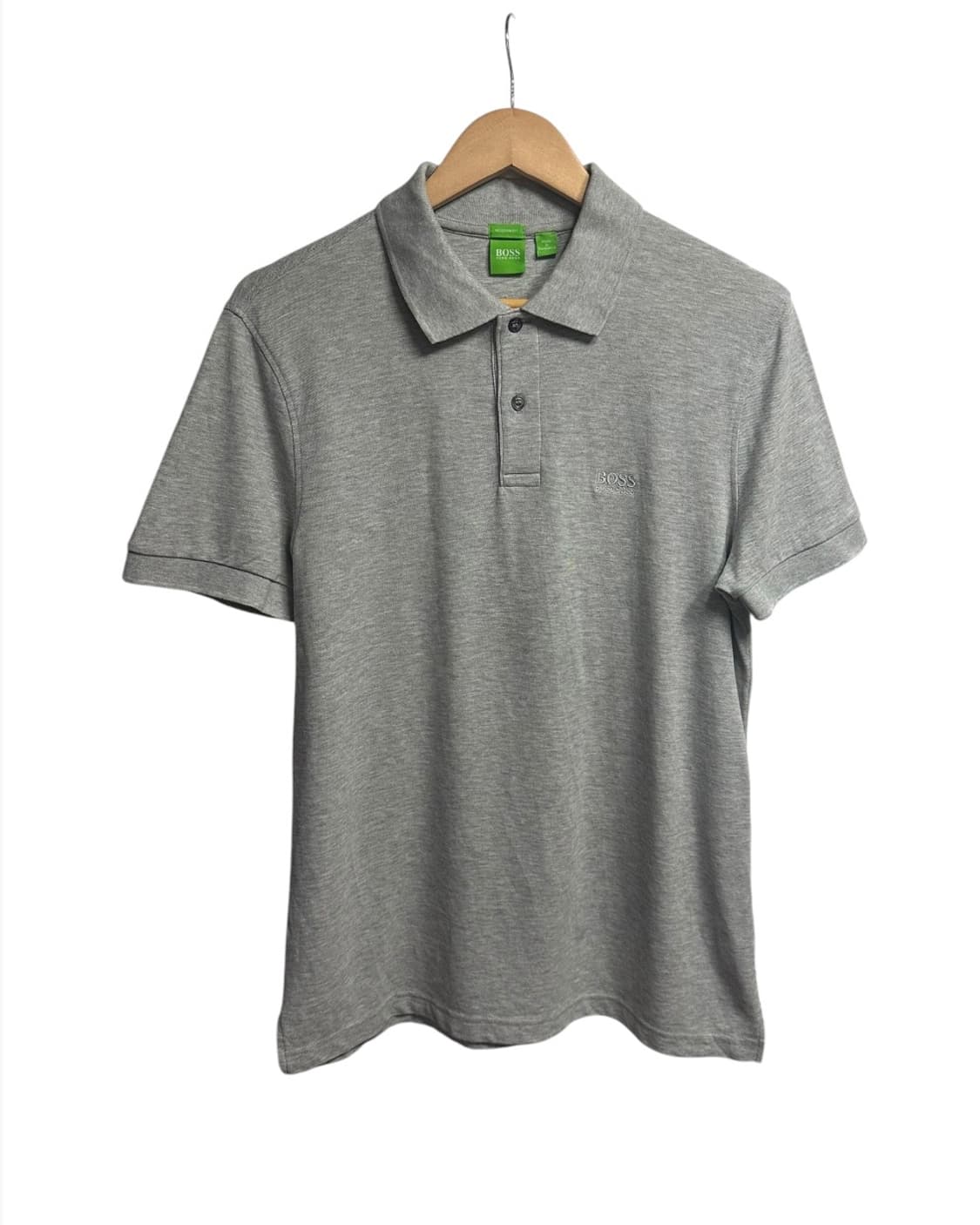 휴고보스(HUGO BOSS) 모던핏 코튼 반팔 카라티 멜란지그레이 M 상품이미지1